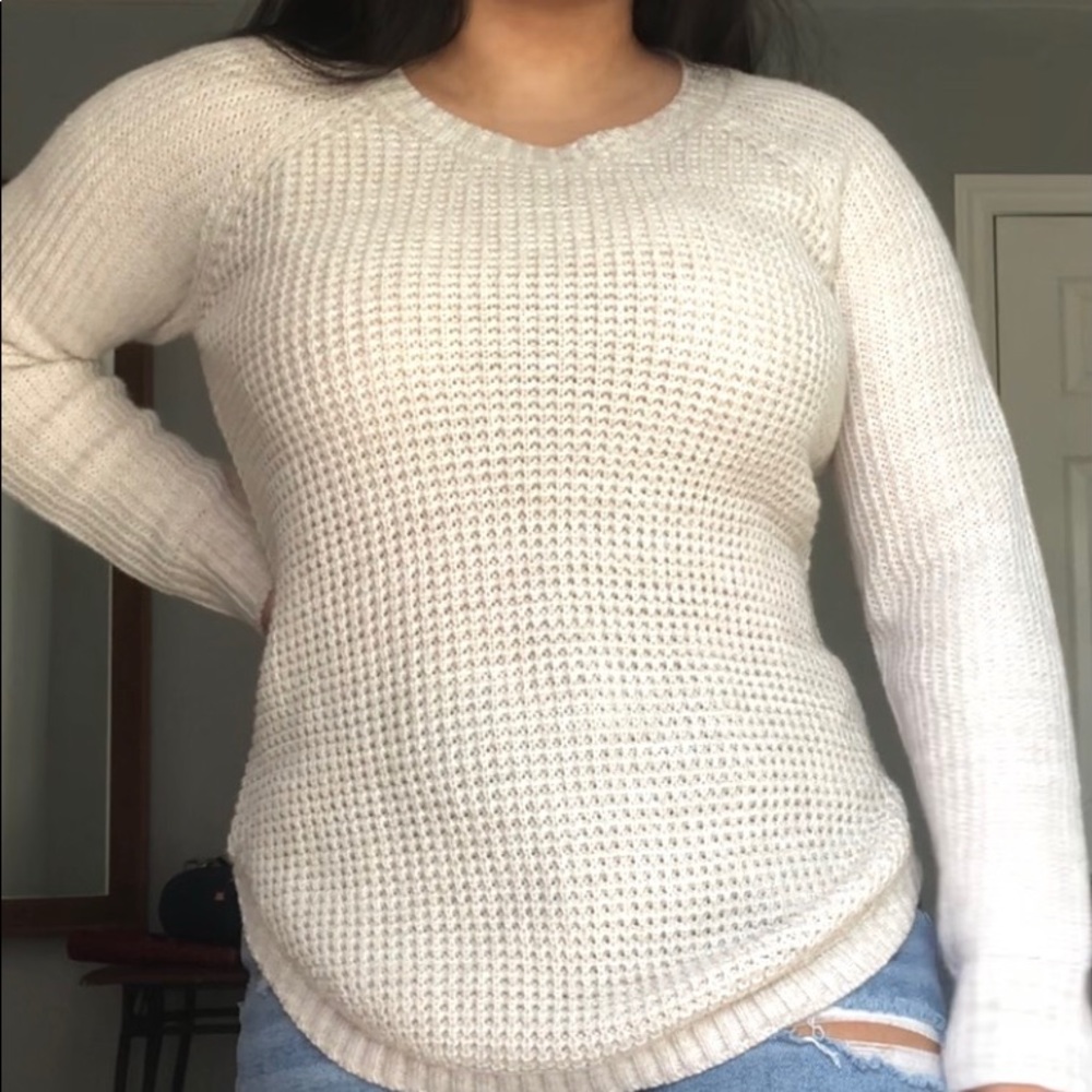 Long sleeve plain sweater